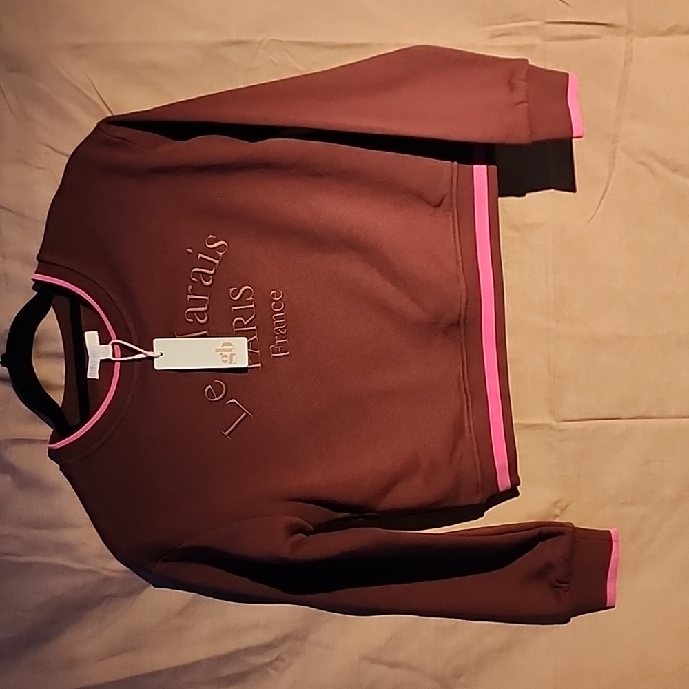 GB Girls Brown/Fuchsia casual sweatshirt